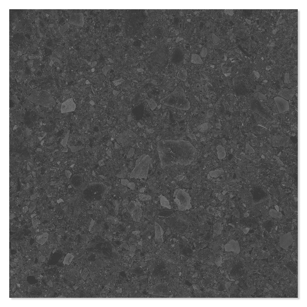 Gulvflis Ceppo di gre Svart Matt 90x90 cm